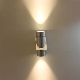 Modern Outdoor Wall Lamps Porch Light Aluminum 6W Weather-Proof Cylinder Wall Sconce Suitable for Garden and Patio