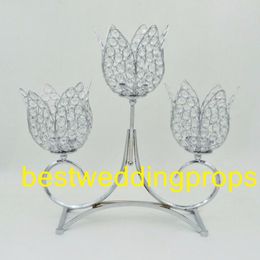 decoration new style Tall Crystal Table Centrepiece gold Flower Stand Weddings Chandelier Wedding Decoration best0107