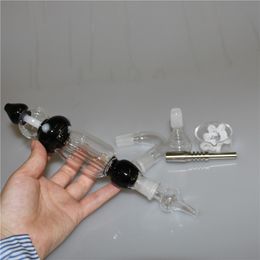 Mini hookah nectar Bong kit With quartz tips Titanium nail Glass water pipes bong pipe Dab Oil Rigs hookahs