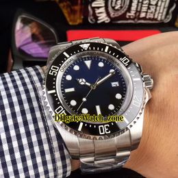 Limited 44mm Date Sea-Dweller 116660 D-Blue Dial Asian 2813 Automatic Mens Watch Ceramic Bezel Stainless Steel Band High Quality Watches