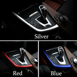 Car Internal Center Console Gear Shift panel decorative strip cover trim sticker Auto Accessories For BMW 3 4 Series 3GT F30 F31 F32 F34 F36