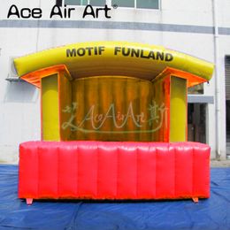 Beautiful Designed Inflatable Foods Shop Bar Counter/Trade Show Booth Christmas Tent Inflatbale Stall Kiosk For Party