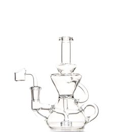 16cm Mini glass Recycler with perc and 14.5mm female joint
