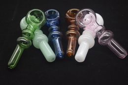 wholesale cheap 12cm Colourful glass gourd tobacco pipe mini cheap handmade spoon smoking pipe for dry herb free shipping