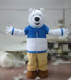 Polar bear Mascot Costumes Animated theme White Bear Cospaly Cartoon mascot Character Halloween Carnival party Costume