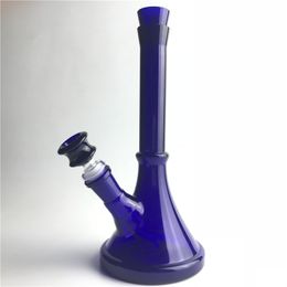 9.5 Inch Glass Bong Bowl Water Smoking Hookah Pipes with 14mm Clear Blue Thick Pyrex Bowls Downstem Oil Rigs Bongs Pipe
