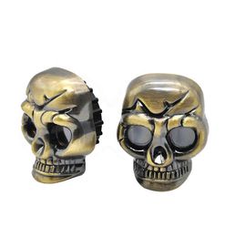 Metal Cigarette Grinder Skull Head Modelling Two-layer Cigarette Grinder