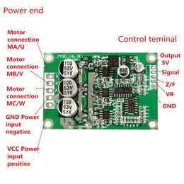 Freeshipping DC 12V 24V 36V 500W Brushless Motor Drive Board Balanced Car BLDC Controller