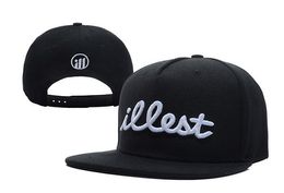 ILLEST Snapbacks регулируемые шляпы классические женские мужские хип-хоп бейсболки Оптовая вышивка черный красный серый установлены плоские шляпы низкая цена