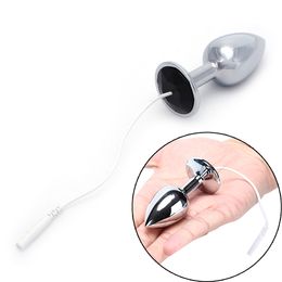 Metal Electro Butt Plug Sex Toys for Men Women Medical Themed Toys Therapy Massager Electric Shock Anal Plug 28*70mm S1022