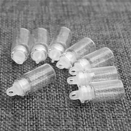 1ml Mini Glass Wishing Bottles Tiny Jars Vial With Plastic Stopper Craft Glass Jars Mason Message Vials Container F1178