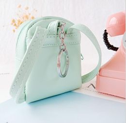 Cute girl flamingo coin purse cartoon candy bag silicone handbag keychain money pouch mini pu zipper bag women wallet key holder