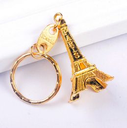 Hot sale Eiffel Tower alloy keychain metal key chain Eiffel Tower key ring Metal Keychain France Efrance souvenir paris keyring keyfob