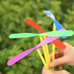 Novelty Classic Plastic Bamboo Dragonfly Propeller Outdoor Sport Toy Kids Children Gift Flying Multicolor Random Colour