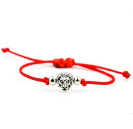 20pcs/lot Lucky String Lion head Lucky Red Cord Adjustable Bracelet DIY Jewelry NEW