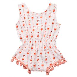 Summer Baby Romper Cute Newborn Baby Girl Clothes Tassel Swan Printing Romper Infant Toddler One-piece Outfits Clothes Kids Jumpsuit Sunsuit