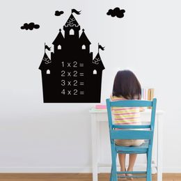 Removable Blackboard Stickers Cartoon Castle Bedroom Children Room Classroom Kindergarten Doodle Stickers Wall Decal Home Decor