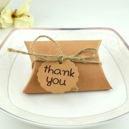 Kraft Vintage Boxes Brown Shabby Rustic Wrapping Gift Candy Boxes With Rope Wedding Favour