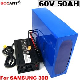 60V 50AH Electric Bicycle Lithium battery For Original Samsung 30B 18650 16 Series 60V Lithium battery +5A Charger Free Shipping