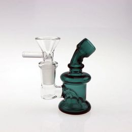 Mini Bong Thick Dab Rig Bubbler 3 Inch Oil Rig Heady Glass Dab Rigs 14mm Female Rigs Beaker Water Pipe Small Bong Recycler Pyrex Water Bongs