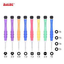 Wholesale Mobile Phone Repair Tool Plastic Handle Screwdriver Tri-wing 0.6Y 0.8 Star Phillipe Slot Type T2 T3 T4 T5 T6 Tlectronic Tools