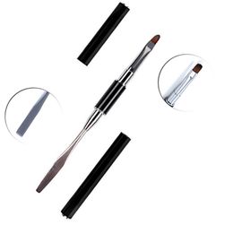 Poly Gel Double Head Use Nail Art Brush Draw Painting Black Pen For Nail Gel Polish Extension UV Gel Building Pen