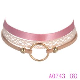 3pcs Black Lace and ribbon Leather strip Choker Necklace Torques Multi-layers Collar Women favourite Jewellery A0743