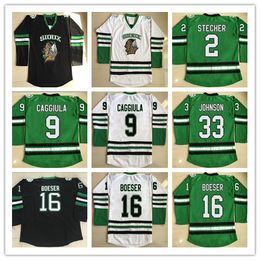 Mens North Dakota Fighting Sioux College Jerseys Hockey''nhl''2 STECHER 9 CAGGIULA 16 Brock Boeser 33 Cam Johnson University Cheap