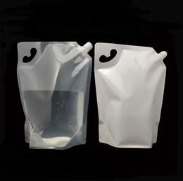 1000ml 1L white plastic food grade packaging honey fruit juice drinking water in plastic packing pouches bag SN1304