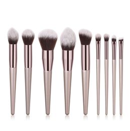 Makeup Brushes Cosmetic Make Up Brush Set Wood Handle Champagne Face Makeup Brush Powder foundation Brush Beauty Makeup Tools