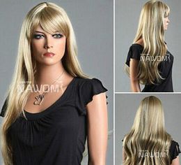 The new European and American realistic wig blonde wig