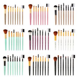 MAANGE 8Pcs Makeup Brush Foundation Powder Eye Shadow Eyeliner Lip Eyelash Make Up Brush Set Cosmetic Tool Shader Synthetic Hair