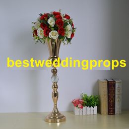 Decoration Metal Candlestick Holders Flower Vase Rack Candle Stick Wedding Table Centrepiece Event Road Lead Candle Stands best0394