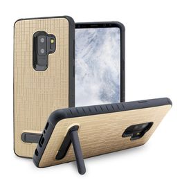 New Linen Combo Cases TPU + PC Back Armour Phone Cover For Motorola MOTO E5 E5 plus Samsung J3 2018 J7 2018 with kickstand