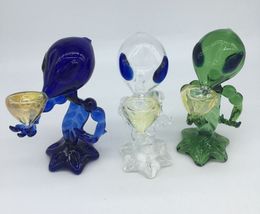 Alien Glass Pipes Mini G Spot Alien Pipes Recycler Dab Rig Glass Smoking Hand Pipes 6.69" Inch Glass Oil Burner