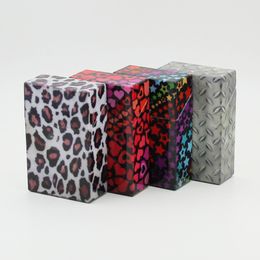 New Colorful Plastic Cigarette Cases Innovative Design Shell Varied Complex Pattern High Quality Boxes Multiple Uses Portable Storage Box