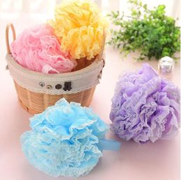 Girls Lace Mesh Shower Pouffe Sponge Towels Body Cleaner Shower Sponges Bath Ball Bathroom Accessories