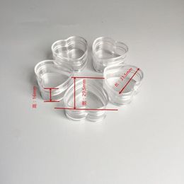 4g 5g Clear Plastic Cream Jar Small 4cc 5cc PS Containers With Lid Empty Heart Plum Shape Cosmetic Box F635