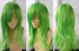 New Long Cosplay Green womens Hair Wigs