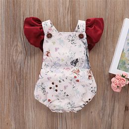 Baby Girl Clothes 2018 Summer Cartoon Puff Sleeve Backless Infant Girls Romper Jumpsuit Sunsuit Girls One-pieces Outfits Toddler Clothing