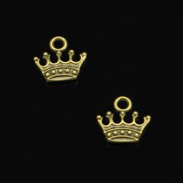 150pcs Zinc Alloy Charms Antique Bronze Plated crown Charms for Jewellery Making DIY Handmade Pendants 13*14mm