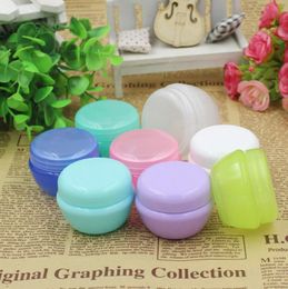 5ML 5G Mushroom Shaped Plastic Cosmetic Jar Mini Empty Pot For Eyeshadow Lip Balm Cream Wax Bottle LX1132