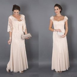 Chiffon Mermaid Mother of the Bride Dresses With Lace Jackets Custom Made Mother's Dress Evening Gowns