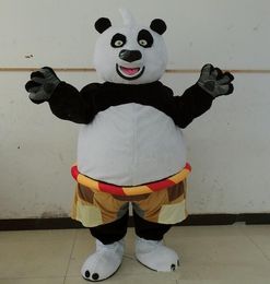 2018 High quality hot Good vision and good Ventilation cartoon character big belly panda mascot costume for adult to wear