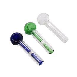 Newest Colourful Mini Pyrex Glass Smoking Pipe Tube Innovative Design Easy Clean Portable High Quality Handmade Handpipe Hot Cake DHL