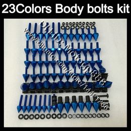 -Pernos de carenado Kit de tornillo completo para KAWASAKI NINJA ZX6R 00 01 02 ZX 6R ZX 6 R 00 02 ZX-6R 2000 2001 2002 Tuercas corporales Tornillos Tuercas Nuez Kit 23 Colores