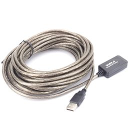 Freeshipping Super Speed 5M 10M 15M 20M Repeater USB 2.0 Extension Cable Male to Female M F Built-in IC Dual Shielding