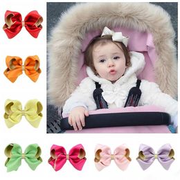 Infants Hair Bow Clips Baby Girl Bows Barrettes Headwear Ribbon Bows With Clip Kids Boutique Patchwork Hairpins Hair Accessories