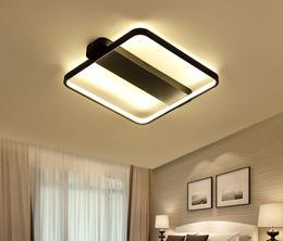 Modern LED Ceiling Light Square Aluminium Lamp Luminaire Black White Body For Living Room Bedroom Kitchen Lamparas Lighting Fixture