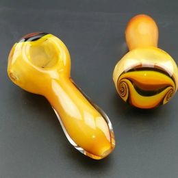 Colorful Mini Glass Pipe Smoking Pipes Handmade Pretty Pattern Decorative Arts Innovative Design High Temperature Resistance DHL